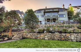 We specialize in lawn maintenance and design of all kinds. 15 Hill Landscape Design Ideas Home Design Lover Sloped Backyard Landscaping Backyard Landscaping Traditional Landscape