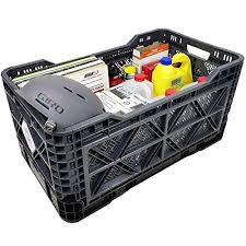 Shop for stackable storage bins online at target. Bigant Heavy Duty Collapsible Stackable Plastic Milk Crate Ip734235 23 8 Gallons Large Size Charc Gray Set Of 1 Snap Lock Foldable Industrial Garage Storage Bin Container Utility Basket Buy Online In
