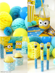 Minions are so adorable and they are the perfect for this craft. Minion Inspired Birthday Party Ideas Free Printables Party Ideas Party Printables Blog