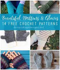 Find styles ranging from fingerless gloves to fingerless mitts and any sort of hybrid of the two, including whatever kind of embellishments you'd like. Crochet Fingerless Gloves Mitten Crochet Patterns Daisy Cottage Designs