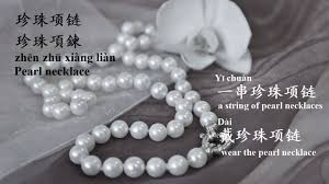 珍珠 pearl 项链 necklace 我有金项链 没有珍珠项链 你呢 wǒ yǒu jin xiang lian mei yǒu zhen zhu xiang lian nǐ ne i have a learn mandarin chinese language mandarin chinese