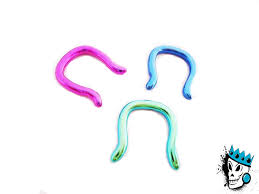 Colored Steel Septum Retainers 16 Gauge 10g