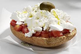 Dakos Simple Greek Bruschetta With Tomatoes And Feta Recipe Breakfast Cake Greek Recipes Food