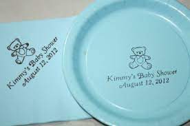 11 Personalized Baby Shower Plates Napkins Favors Ideas Baby Shower Plates Napkin Favors Personalized Baby Shower