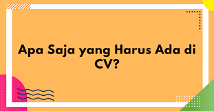 Sebelum foto lamaran kerja ada baiknya kamu memperhatikan wajah seperti rambut, kumis, jenggot bagi pria dan kebersihan wajahnya. Apa Saja Yang Harus Ada Di Cv Yureka Education Center