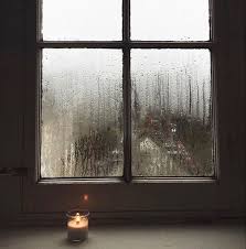 Kerze Vor Verregnetem Fenster Rainy Window Rainy Day Photography City Rain