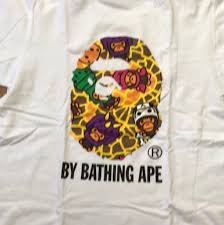 Opens external website in a new window. Bape X Baby Milo Bape Head Tee L Men S Fashion Tops Sets Tshirts Polo Shirts On Carousell
