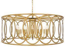 Colette 31 round french country wood and gold chandelier with crystals (803y6n6) call for price click to see your price. In Stock Chatrie 48 Extra Large Distressed Gold Drum Pendant Chandelier Transitional Chandeliers By Lighting Boutique Houzz