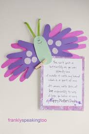 Mother's day is usually a day focused on acts of service: Butterfly Mother S Day Card Mothers Day Crafts For Kids Handprint Crafts Mothers Day Cards
