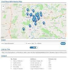 Then click a position on the map and drag your cursor to draw the circle. Find Places Within Radius