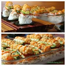 Homemade Sushi What About This Homemade Sushi Sushi Casserole Recipe Sushi Recipes