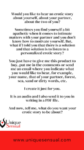 EROTIC STORIES PERSONALIZED - HISTORIAS EROTICAS PERSONALIZADAS - Unique  Sensual