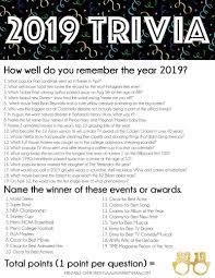 Trivia questions also make excellent ice breaker questions if you're looking for questions to ask a crush or someone you're just getting to know for the first time. 2020 Trivia New Year S Eve Games New Year S Eve Games For Family New Years Eve Games New Year S Games