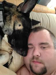 Snuggling with mama in the recliner