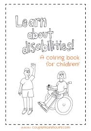 Learn About Disabilities Coloring Book For Children Disability Awareness Speech And Language Awareness