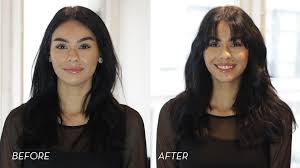 Good bangs for round face vary significantly in their length, shape, and style, but together with your hairstylist, you will be able to find the straight full bangs are among the things to avoid, as they show off the roundness of the face. The Most Flattering Bangs According To Your Face Shape