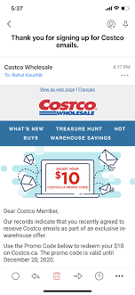Brand beim führenden marktplatz für gebrauchtmaschinen kaufen. Costco Free 10 Coupon Code On Email Sign Up Redflagdeals Com Forums