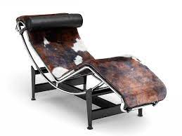 Beautiful, comfortable and functional, but not only, also the representation of time free from work, perfect car for the. Cassina Lc4 Chaise Longue Chrome Plated Spotted Hide Black White Brown By Le Corbusier Pierre Jeanneret Charlotte Perriand 1928 Designer Furniture By Smow Com