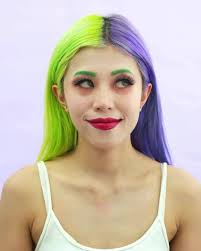 💜💚J O K E R💚💜, by Hieucow , Get the Look:, 💜Palladio Beauty Herbal  Eyeliner Pencil in Lime Green, Charcoal, Rockin Red and Tickle Me Pink,  💚Collab Makeup Pro Eyeshadow Pro Palette in Strike a Rose, ...