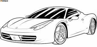 Ferrari Car Coloring Pages Car Coloring Pages In The Past The Electrics Were A Relativel Cars Coloring Pages Race Car Coloring Pages Sports Coloring Pages