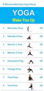Whether you want to practice at home, don't have the cashola for a class yet or just don't have the motivation to get there yet, this list is great! 8 Minutes Morning Yoga Ritual To Begin Your Day Gorgeousyouamazinglife Morning Yoga Poses Morning Yoga Morning Yoga Workouts