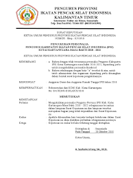 Doc contoh surat permohonan sk susunan pengurus nurhadi sulistyo. 02 Surat Keputusan Ipsi Kukar