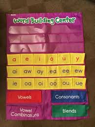 Learning Resources Word Building Center Pocket Chart Long Short Vowels