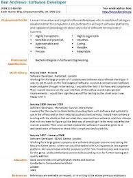 For software engineers, nobody really pays attention to them anyway. Software Developer Cv Example Learnist Org
