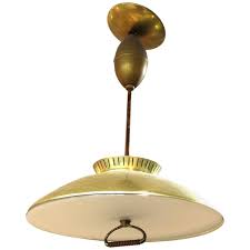 Mid Century Modern Pendant Light With Height Extender At 1stdibs
