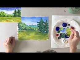 Schöne bilder zum zeichnen landschaft. Landschaften Malen Lernen Fur Anfanger Lektion 13 Youtube