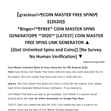 Now you don't have to fall in the hassle of finding daily spin links for coin master in different places. Coin Master Free Spins 2020 Link No Human Survey Pdf Docdroid