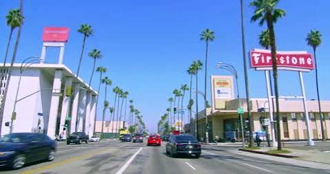 Traffic on Van Nuys Boulevard in the San Fernando Valley, Los Angeles, 4K