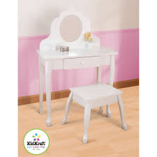 Coiffeuse finition chene ceruse de style baroque. Coiffeuse Et Tabouret Blanc Pour Enfant Mobilier Enfant