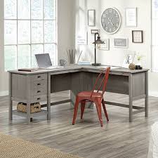 Sauder cottage road wood computer desk in soft white by sauder (52) $232. Cottage Road Wood L Shaped Desk Mystic Oak 428224 Sauder Sauder Woodworking