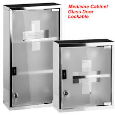 A good medicine cabinet is, undoubtedly, the unsung hero of any bathroom. Medicine Cabinet Wall Mounted First Aid Lockable Glass Steel Cupboard Box Door Ebay