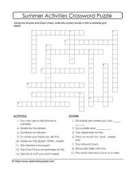Only you will really know if this would be a good fit for your child. Summer Crossword