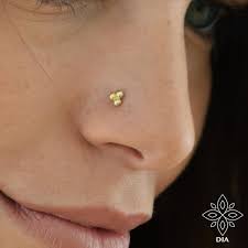 Solid 14k Gold Three Dot Nose Stud Dot Nose Stud 14k Solid Etsy In 2021 Nose Earrings Nose Stud Gold Nose Stud