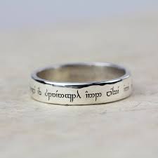 Secret Message Elvish Ring Wedding Band Personalised Lord Of The Rings Personalized Ring Wedding Rings Unique Personalized Wedding Rings Wedding Rings