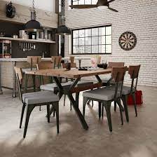 15 Industrial Dining Room Furniture Ideas To Increase Your Appetite Freshouz Com Dining Room Industrial Industrial Dining Sets Metal Dining Chairs