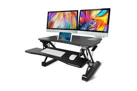 Best standing desk of 2021 : Dick Smith Fortia Height Adjustable Standing Desk Riser Sit Stand Computer Desktop Office Home Garden Furniture Home Office Desks