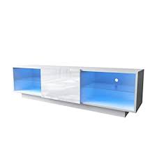 Find furniture & decor you love at hayneedle, where you can buy online while you explore our room designs and curated looks for tips, ideas & inspiration to help you along the way. Buy Gkdgkd Modern White Tv Stand Led Tv Stand With 7 Colors Remote Control Light High Gloss Tv Cabinet With Storage Cabinet 2 Open Shelves Wood Media Storage Console For Living