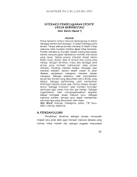 Memahami pendekatan dan metode pembelajaran matematika dan ilmu pengetahuan alam 4. Pdf Interaksi Pembelajaran Efektif Untuk Berprestasi