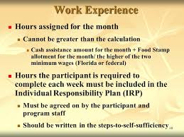 11 The Welfare Transition Program Work Activity Definitions