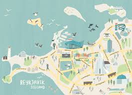 Iceland bordering countries iceland is an island northwest of the united kingdom and norway. Iceland Map Cincin Illustration