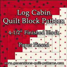 Image result for six inch log cabin quilt block