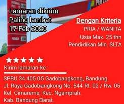 Gaji pegawai spbu karyawan spbu pegawai pom bensin karyawan pom bensin spbu pertamina pegawai spbu operator spbu persyaratan melamar kesalahan lain dalam melamar kerja adalah mendaftar beberapa posisi di satu perusahaan. Lowongan Kerja Spbu Pertamina 2020 Lulusan Sma Smk 2021