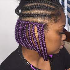 Crochet Box In Purple Braided Hairstyles Box Braids Styling Curly Hair Styles