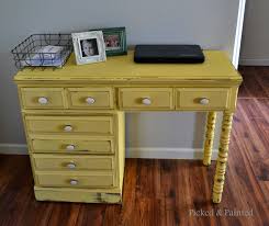 See more ideas about distressed furniture, yellow distressed furniture, furniture. Distressed Buttermilk Yellow Desk General Finishes Design Center