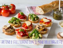 Sotto ne trovate ben 8, per tutti i gusti e per proporre ai commensali delle portate in grado di soddisfare la voglia di qualcosa di buono. Tartine E Stuzzichini Con Pane Baguette Feste E Compleanni