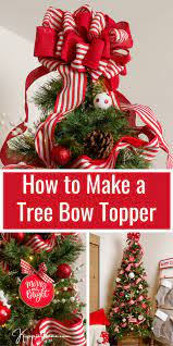Diy christmas tree topper bow. How To Decorate A Christmas Tree With Ribbon Kippi At Home Christmas Tree Decorations Diy Christmas Tree Bows Pinterest Christmas Crafts